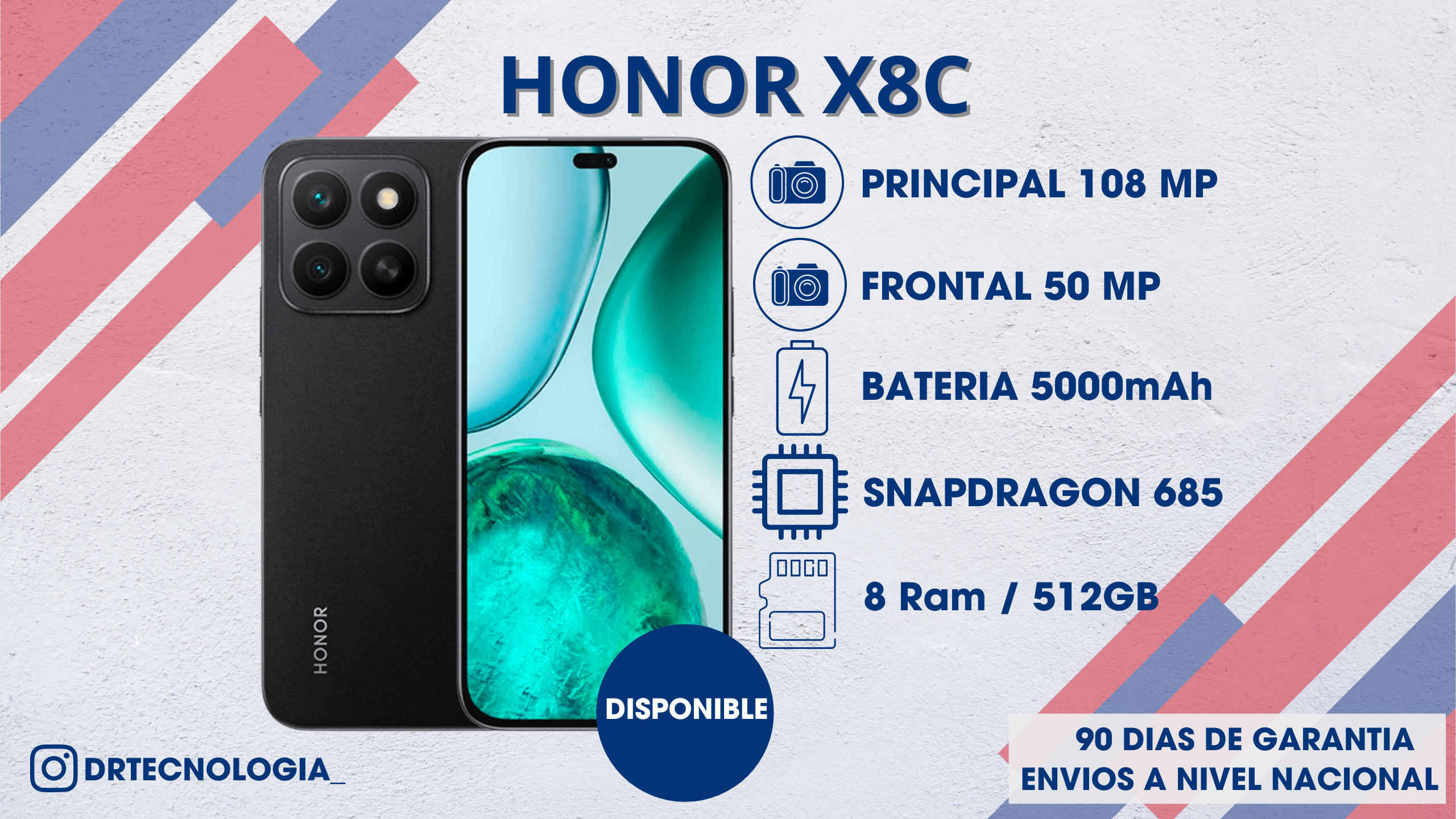 TELEFONO HONOR X8C 8/256GB 